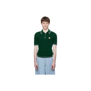 카사블랑카 폴로셔츠 그린 미니 크로셰 폴로 셔츠 261195M212028