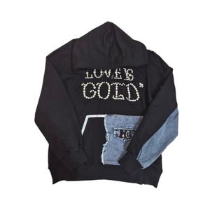 [르니앤맥코이(여성)]진주장식 데님 포인트 후드티(MN03TS003FJY)