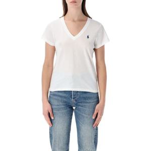 랄프로렌 코튼 저지 엠브로이더리 포니 브이넥 티셔츠 211B1461