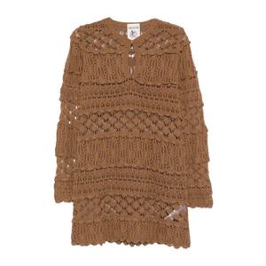 세미꾸띄르 오픈워크 니트 러플 키홀 원피스 S6SF05 T89 1