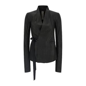 릭오웬스 할리우드 브이넥 더블브레스트 가죽 재킷 RP01F6749LB