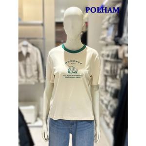 [폴햄]여성 코튼 기본핏 반팔 티셔츠 PHG2TS2220 -US