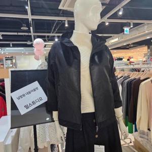 밀스튜디오 DP02 7부소매가죽배색 간지나는점퍼 LS3JPR110