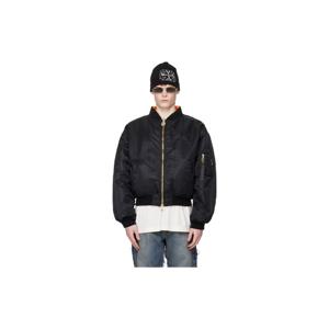 26 SS 베트멍 남성 블랙 가죽 크로스 보머 재킷 261669M181002