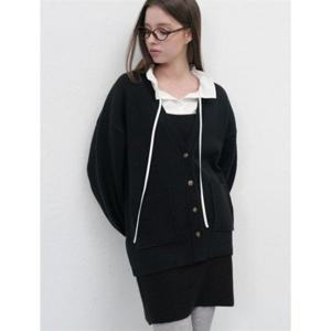 제너럴아이디어 제너럴아이디어 벌룬 슬리브 루즈핏 가디건 [BLACK] WBE3L43526 383606