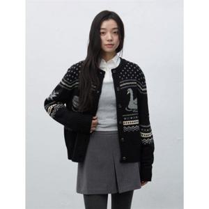 제너럴아이디어 제너럴아이디어 노르딕 니트 가디건 [BLACK] WBE4L04551 383182