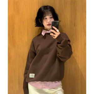 제너럴아이디어 제너럴아이디어 UNI 클럽 기모 맨투맨 [BROWN] SBE4U02012 383563