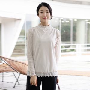 [모슬린]엄마옷 이중물결긴팔 폴라티셔츠 613FGH330 마담/중년여