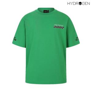 [하이드로겐] 유니 체커보드 그래픽 반팔 티셔츠 H31F2TR246_GN