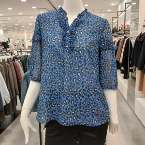 [샤트렌]호피무늬블라우스 HCEFBL204A_GN