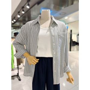 ab.fz 루즈핏 데일리 스트라이프 셔츠 (ABXA2HB04D) US