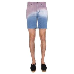 26 SS 생로랑 그라데이션 로우 엣지 데님 코튼 쇼츠 648466Y02IA