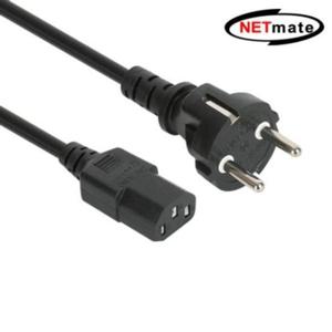 모니터전원케이블 NETmate 전용 일자형 3구 AC 파워 케이블 220V 1.8m