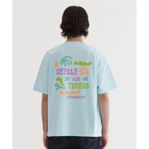 커버낫 쿨 코튼 두들 트로피컬 그래픽 티셔츠 Sky Blue 393776