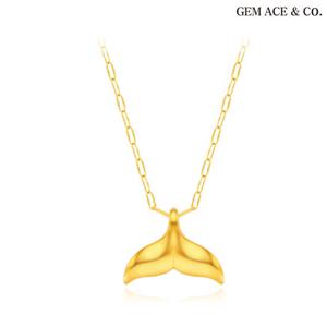 제메이스 24K순금 볼륨 고래 꼬리 목걸이