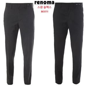 [레노마캐주얼]봄여름 2종 블랙 그레이 댄디핏 허리밴딩 스판슬랙스RQBP9193AAS LDA