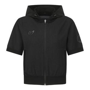 [마스터바니] 여성 디테처블 후드 집업 반팔니트 421F1SD208_BK