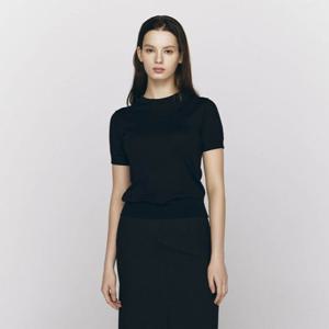 [지오다노]여 반팔 니트 05355510 슬림 봄 라운드 스웨터 355510