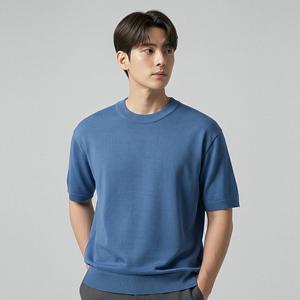 [리얼슬로우]키타 라운드넥 반팔 니트 RSKT3049