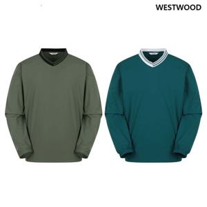 [웨스트우드] 남성 우븐 브이넥 긴팔 티셔츠 (2컬러) WO1MCTR405
