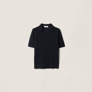 미우미우 폴로 티셔츠 MML03U185IF0008 BLUE DOM