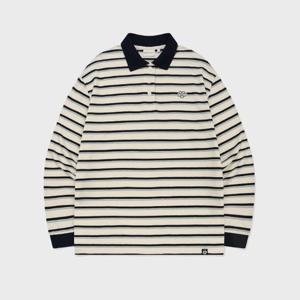 M 와키윌리긴팔티 CQK WA2601LT62DN 우먼스 럭비 스트라이프 롱슬리브 네이비