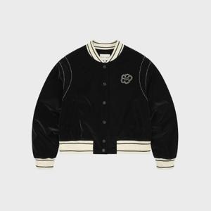 M 와키윌리자켓 CQK WA2601JK65BK 우먼스 벨벳 라이크 바시티 자켓 블랙