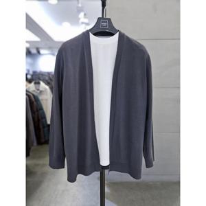 바쏘옴므 세이브존03 바쏘옴므 남자 봄 여름 차콜 냉감 오픈 가디건 WSAFA2GW03A