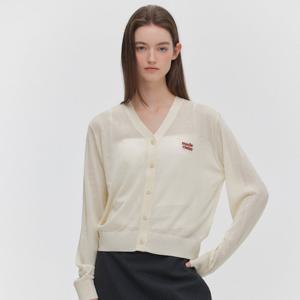 [마리끌레르] [정가89,000] 베이직 로고 브이넥 가디건(MAGAKC04MIV)