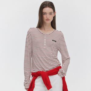 [마리끌레르] [정가59,000] 헨리넥 스트라이프 롱슬리브(MAGALS09MRD)