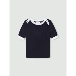 [코인코즈]숄더버튼장식 반소매 니트_CC6SP673