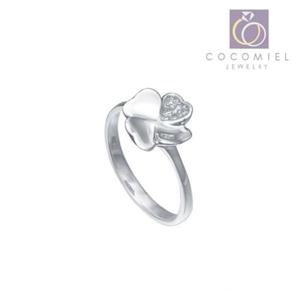 패션반지 꼬임 네잎크로버 커플 우정 실버링 은반지 패션 R-17