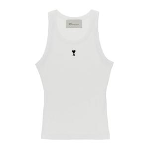 아미 스몰 로고 라운드넥 슬리브리스 티셔츠 FTP811 JE0117 100