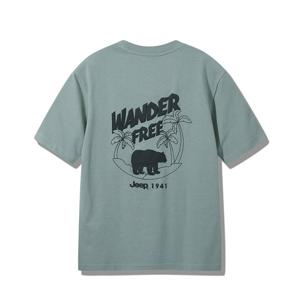지프 원더프리 베어 루즈핏 남녀공용 반팔 티셔츠 JQ2TSU105MT