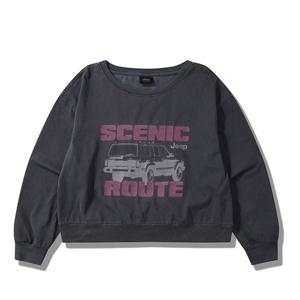 지프 가먼트 다잉 여성 크롭 맨투맨 JQ2TSF021DG