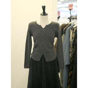 메종블랑쉬 세이브존03 르피타 2단 버튼 사이드 셔링 골지 니트 AQL261BSW273A