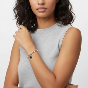 판도라 793042C01 판도라 미 샤크라 하트 블랙 미니 펜던트 겸 댕글 실버 참