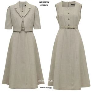 [미니멈]MD 자켓 슬리브리스원피스 셋트 MD MYBAWO6030 M_CJ