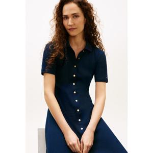 [타미힐피거종합관] 여성 골드 버튼 플레어 미디 드레스 T22G1TDR061WT1 C1G