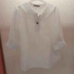 Latium HC06 구김없고 편한 앞반오픈 옆트임 7부 카라 셔츠블라우스 T2621bl02I