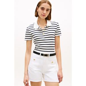 [타미힐피거종합관] 여성 골드 버튼 폴로 셔츠 T22G1TPI052WT1 0BA