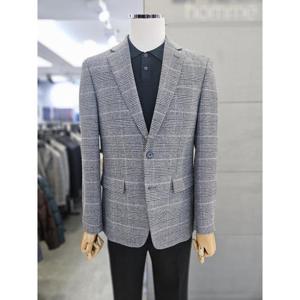 바쏘옴므 세이브존03 바쏘옴므 남자 봄 여름 자켓 그레이 민트 글렌체크 콤비 WSAQA2JS55A