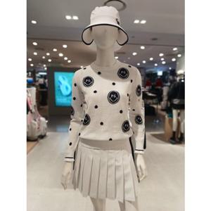 [파리게이츠] 26SS여름 스마일 메쉬 조직 라운드 니트 (521F2SR310WH)