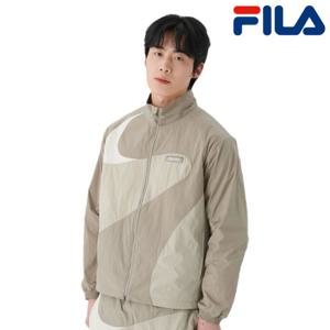 [휠라(프리미엄)]공용 톤온톤 컬러 블럭 바람막이 웜그레이 FS2JKG2134X GRY