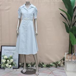 [미니멈]MD 면혼방 카라 버튼 원피스  MD MMYBAWO3260_CJ