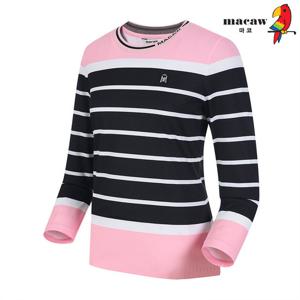 [마코] (여성)스트라이프배색티셔츠_MPW1TR21