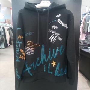 인터크루 HC03 그래피디후드풀오버 ITX4TH31G BK