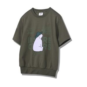 [JEEPKIDS(지프키즈)] 후로피 곰나염 반팔맨투맨 KP2TSU164KH