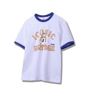[JEEPKIDS(지프키즈)] 아이코닉 곰 링거 반팔티 KP2TSU210WH