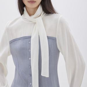 [주크] 니트뷔스티에 블록 타이블라우스 Z261MSC002